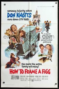 5q357 HOW TO FRAME A FIGG 1sh '71 Joe Flynn, wacky comedy images of Don Knotts!