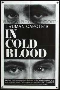 5q393 IN COLD BLOOD 1sh '68 Robert Blake, from the novel by Truman Capote!