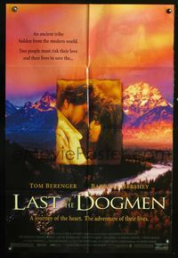 5q487 LAST OF THE DOGMEN DS 1sh '95 close-up of romantic Tom Berenger & Barbara Hershey!