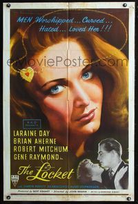 5q518 LOCKET style A 1sh '46 great close-up artwork of Laraine Day, Brian Aherne!