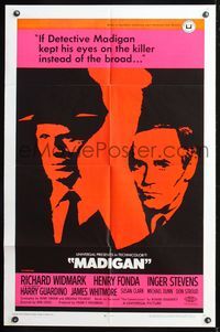 5q552 MADIGAN 1sh '68 Richard Widmark, Henry Fonda, Don Siegel directed!
