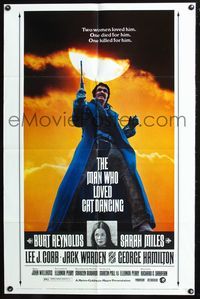5q574 MAN WHO LOVED CAT DANCING 1sh '73 great full-length image of Burt Reynolds with gun!