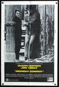 5q615 MIDNIGHT COWBOY 1sh '69 Dustin Hoffman, Jon Voight, John Schlesinger classic!
