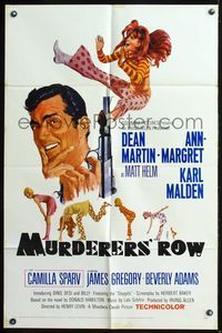 5q638 MURDERERS' ROW 1sh '66 art of spy Dean Martin as Matt Helm sexy Ann-Margret!
