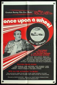 5q682 ONCE UPON A WHEEL 1sh '71 race car driver Paul Newman in the greatest racing film ever made!