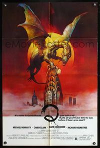 5q714 Q 1sh '82 great Boris Vallejo fantasy artwork of the winged serpent Quetzalcoatl!