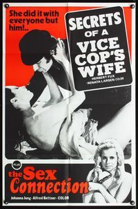 5q750 SECRETS OF A VICE COP'S WIFE/ SEX CONNECTION 1sh '70s sexploitation double-bill!