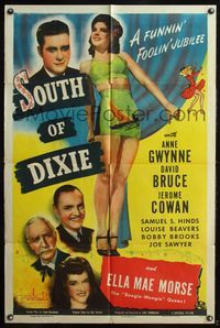 5q791 SOUTH OF DIXIE 1sh '44 Anne Gwynne, David Bruce, a funnin' foolin' jubilee!