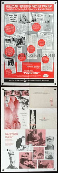 5q707 POOR COW DS reviews special poster '68 Terence Stamp, super sexy half-naked Carol White!