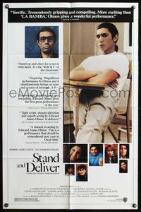 5q799 STAND & DELIVER reviews 1sh '87 Edward James Olmos teaches Lou Diamond Phillips math!