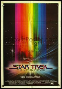 5q802 STAR TREK 1sh '79 cool art of William Shatner & Leonard Nimoy by Bob Peak!