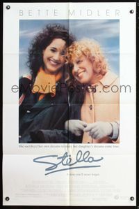 5q813 STELLA DS 1sh '90 Bette Midler sacrificed her own dreams to make her daughter's come true!