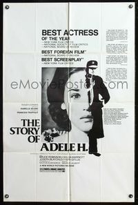 5q827 STORY OF ADELE H. reviews 1sh '75 Francois Truffaut's L'Histoire d'Adele H., Isabelle Adjani!