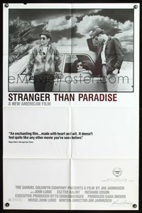 5q830 STRANGER THAN PARADISE 1sh '84 Jim Jarmusch directed, John Lurie, Eszter Balint!