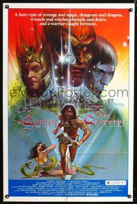 5q860 SWORD & THE SORCERER 1sh '82 magic, dungeons, dragons, cool fantasy art by Peter Andrew J.!