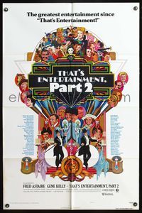 5q885 THAT'S ENTERTAINMENT PART 2 style C 1sh '75 Bob Peak art of Fred Astaire, Gene Kelly & others!