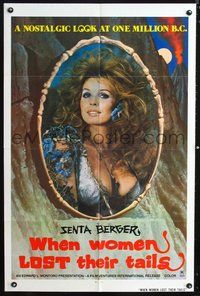 5q972 WHEN WOMEN LOST THEIR TAILS 1sh '71 portrait of sexy cavewoman Senta Berger!