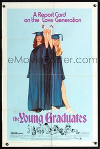 5q994 YOUNG GRADUATES 1sh '71 Robert Anderson directed, Patricia Wymer, sexy teens with diplomas!