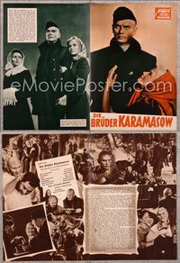 5t027 BROTHERS KARAMAZOV German program '58 different images of Brynner, Schell & Claire Bloom!