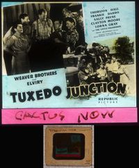 5t097 TUXEDO JUNCTION glass slide '41 two group images of the Weaver Brothers & Elviry!