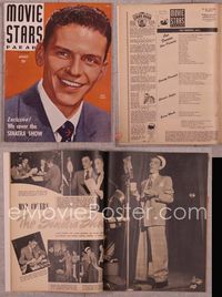5t137 MOVIE STARS PARADE magazine August 1944, young smiling Frank Sinatra in suit & tie!