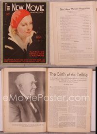 5t142 NEW MOVIE MAGAZINE magazine January 1930, art of beautiful Greta Garbo by Penrhyn Stanlaws!