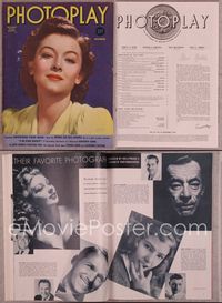 5t122 PHOTOPLAY magazine December 1939, close up of Myrna Loy beginning another Thin Man!