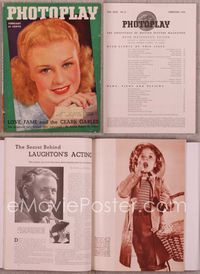 5t115 PHOTOPLAY magazine February 1936, close up of smiling Ginger Rogers!