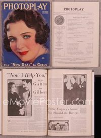 5t111 PHOTOPLAY magazine October 1933, close up art of Ruby Keeler by Earl Christy!