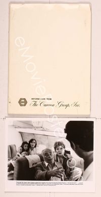 5t160 DELTA FORCE presskit '86 Martin Balsam & Shelley Winters as passengers on plane!