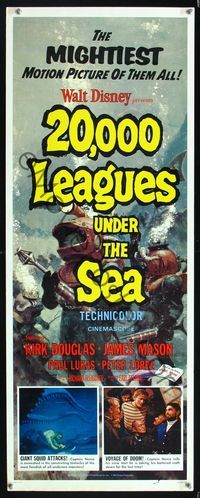 5r002 20,000 LEAGUES UNDER THE SEA insert R63 Jules Verne classic, wonderful art of deep sea divers