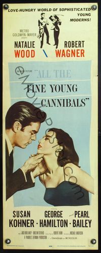 5r019 ALL THE FINE YOUNG CANNIBALS insert '60 art of sexy Robert Wagner about to kiss Natalie Wood!