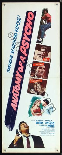 5r024 ANATOMY OF A PSYCHO insert '61 a terrifying expose of a stalker after a beautiful babe!