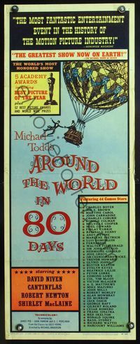 5r032 AROUND THE WORLD IN 80 DAYS insert '58 all-stars, around-the-world epic!