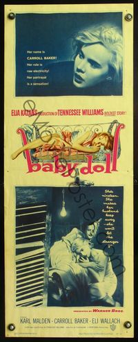 5r038 BABY DOLL insert '57 Elia Kazan, different images of sexy troubled teen Carroll Baker!