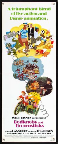 5r047 BEDKNOBS & BROOMSTICKS insert R79 Walt Disney, Angela Lansbury, great cartoon art!