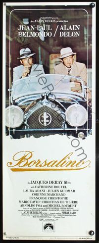5r069 BORSALINO insert '70 Jean-Paul Belmondo & Alain Delon in Rolls Royce, Jacques Deray