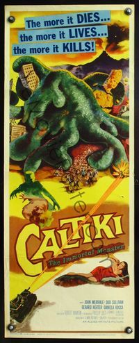 5r076 CALTIKI THE IMMORTAL MONSTER insert '59 Caltiki - il monstro immortale, cool art of creature!