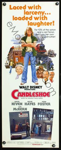5r079 CANDLESHOE insert '77 Walt Disney, artwork of young Jodie Foster, she'd con her own grandma!