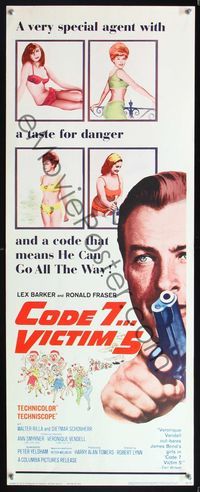 5r095 CODE 7 VICTIM 5 insert '64 spy Lex Barker has an eye for women & taste for danger!