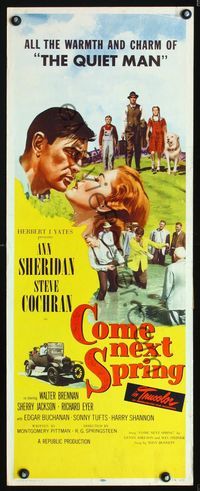 5r096 COME NEXT SPRING insert '56 Ann Sheridan & Steve Cochran in the warmest happiest picture!