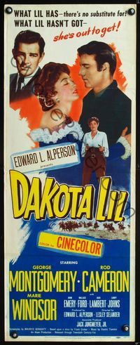 5r108 DAKOTA LIL insert '50 Marie Windsor is out to get George Montgomery as Tom Horn!