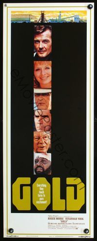 5r180 GOLD insert '74 Roger Moore, Susannah York, Ray Milland, Bradford Dillman, Gielgud