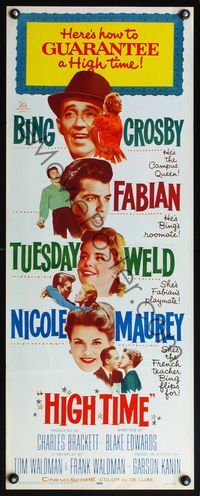 5r210 HIGH TIME insert '60 Bing Crosby, Fabian, Tuesday Weld, Nicole Maurey