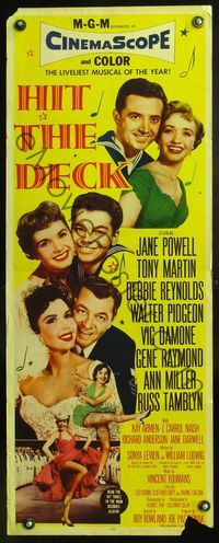 5r212 HIT THE DECK insert '55 Debbie Reynolds, Jane Powell, Tony Martin, Walter Pidgeon, Ann Miller