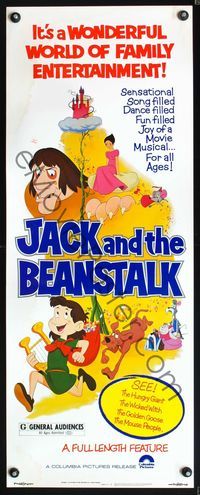 5r238 JACK & THE BEANSTALK insert '76 cool cartoon art of classic fairy tale!