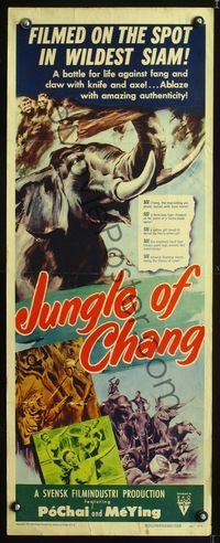 5r246 JUNGLE OF CHANG insert '51 Man och Kvinna, filmed on the spot in wildest Siam!