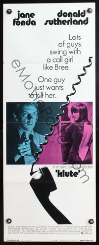 5r259 KLUTE insert '71 Donald Sutherland helps intended murder victim & call girl Jane Fonda!