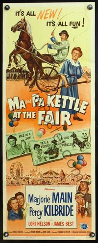 5r300 MA & PA KETTLE AT THE FAIR insert '52 Marjorie Main & Percy Kilbride harness racing!