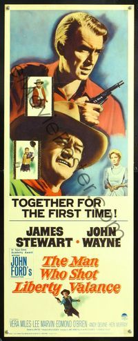 5r312 MAN WHO SHOT LIBERTY VALANCE insert '62 John Wayne & James Stewart 1st time together, Ford